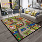 Child Playmat Traffic Highway City Playroom Carpet Rug for Home Living Room Bedroom Doormat Decor, Area Rug Non-slip Floor Mat