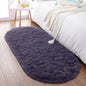 Thicken Faux Fur Area Rugs Oval fluffy Long Hair Carpet Floor mats plush Soft door Mat bedside carpets for bedroom living room