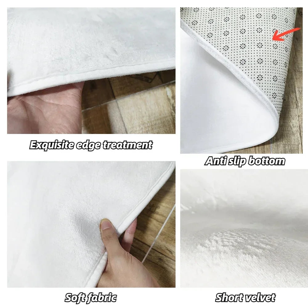 European Style Large Size Carpets for Living Room Decorative Household Rug for Bed Room Washable Non-slip Floor Mat Customizable