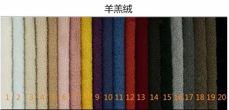 Italian minimalist double three-person small apartment living room sofa lambswool fabric leisure sofa