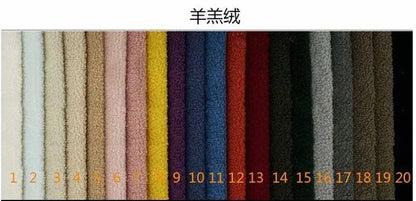 Italian minimalist double three-person small apartment living room sofa lambswool fabric leisure sofa