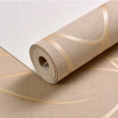 Background Wallpaper Room Decoration Bedroom 3D European Modern Thickened Moisture-proof Curve Stripes Wall Stickers 53cm Home