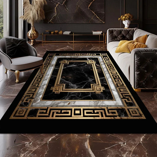 Retro Versace Style CARPET FOR LIVE ROOM Non-slip Bedroom Soft Large Rug Hall Decoration Washable Floor Mats Customizable Ковер