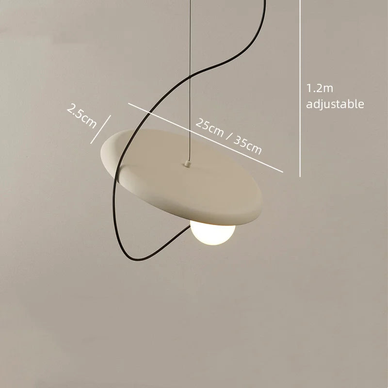 Danish minimalist restaurant circular magnetic pendant lights modern living room bedroom bedside bar table hanging lamps fixture