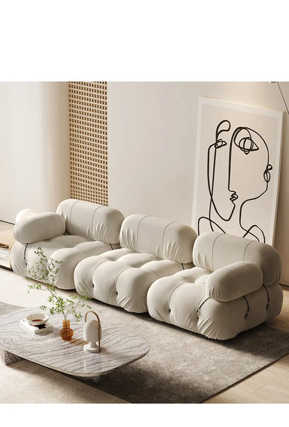 Combination square sofa Mario bedroom small apartment full sponge vacuum compression Living room leisure chair lazy fabric sofa