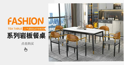 Nordic Light Luxury Dining Chair Creative Design Iron Art Leisure Chair Home Backrest Seatting Negotiation Chair Makeup Stool