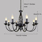American Simple Living Room Light Modern Dining Room Bedroom Chandelier Black Iron Nordic Style Room Decoration Lighting Chandel
