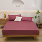 Solid Color Fitted Sheet with 2 Pillowcase Hotel Luxury Deep Pocket Sheet Soft Microfiber Breathable & Comfy Bed Sheet Set, Twin
