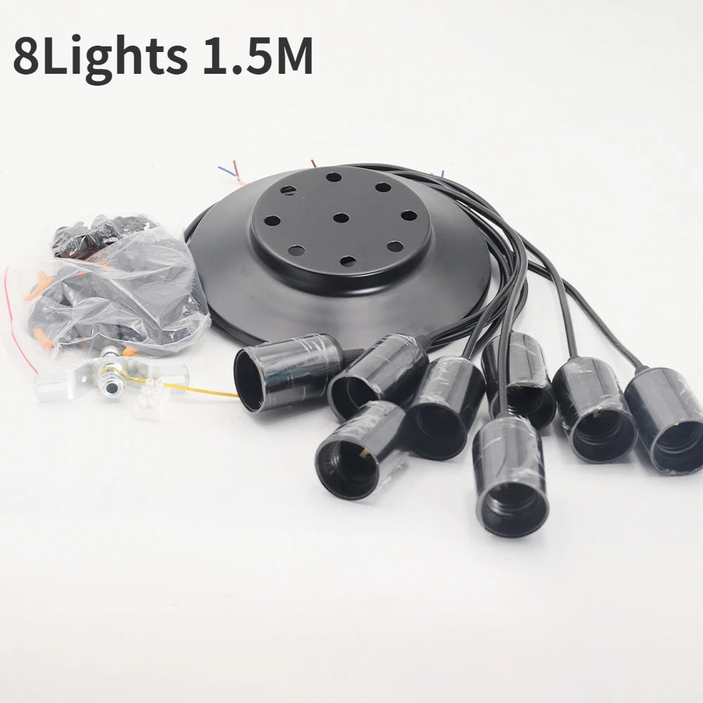 DIY Spider Chandelier Industrial Pendant Lights E27 Modern Ceiling Hanging Lamp Dinning Living Room Courtyard Lighting Fixture