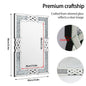 90/100/120CM Large Crystal Crush Diamond Mirror Vanity Silver Decorative Wall Hang Mirror for Bedroom Hallway Living Room