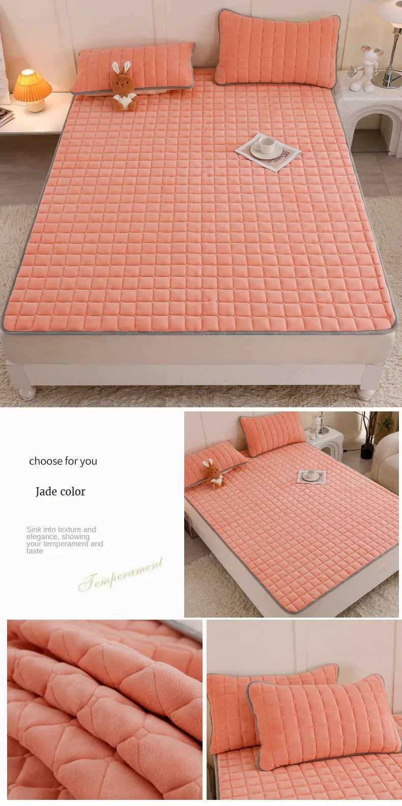 Fleece Topper Mattress Foldable Pad Sleeping Mat on The Floor Tatami Orthopedic Pillow Top Double Bed Bedroom Furniture Futon