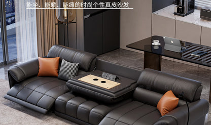 Genuine Leather Modern Sofa Chair Living Room Electric Designer Reclining Sofa Italian Loveseat Divano Soggiorno Home Furniture