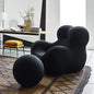 Luxury Mom's Embrace Bean Bag Sofa with Ottoman Modern Striped Cozy Seating for Living Room Bedroom Lounge Chair Decor Furniture