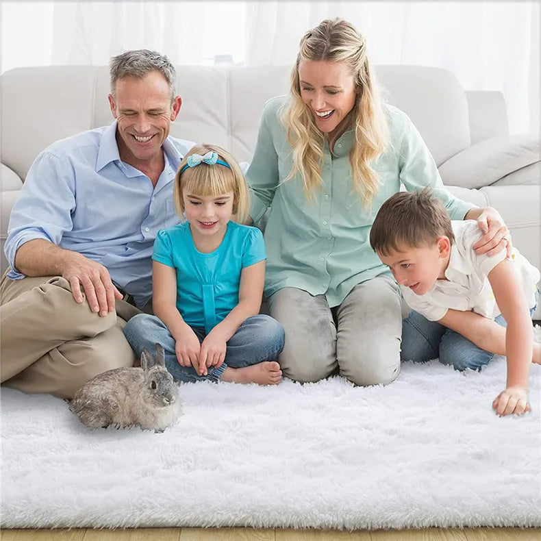 Pink Kids Carpet For Girls Bedroom Decoration Nordic large Living Room's Rugs Fluffy Hall Carpets Soft Plush Nursery Play Mats