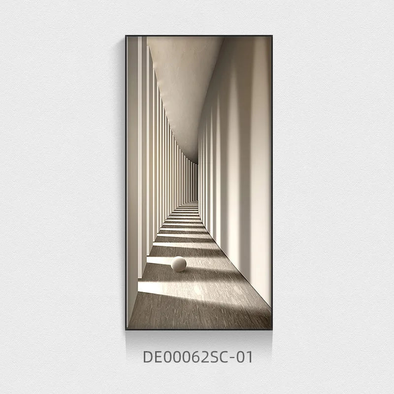 Modern Light Luxury Entrance Corridor Building Extension Decorative Painting Architecture Posters Prints Porch Wall Decoration