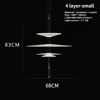 SANDYHA Modern Flying Saucer Style Chandeliers House Home Decor Led Pendant Lamps Kitchen Living Room Bedroom Interior Lighting