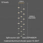 Led Staircase Pendant Lamp Modern Circular Lotus Leaf Living Room Chandelier Designer Villa Style Large Penthouse Chandelier