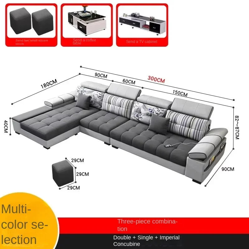 Gray Large Wood Sofas Filler Waterproof Design Lazy Lounges Puffs Couch Salon Recliner Luxury Canape Salon Furniture Home