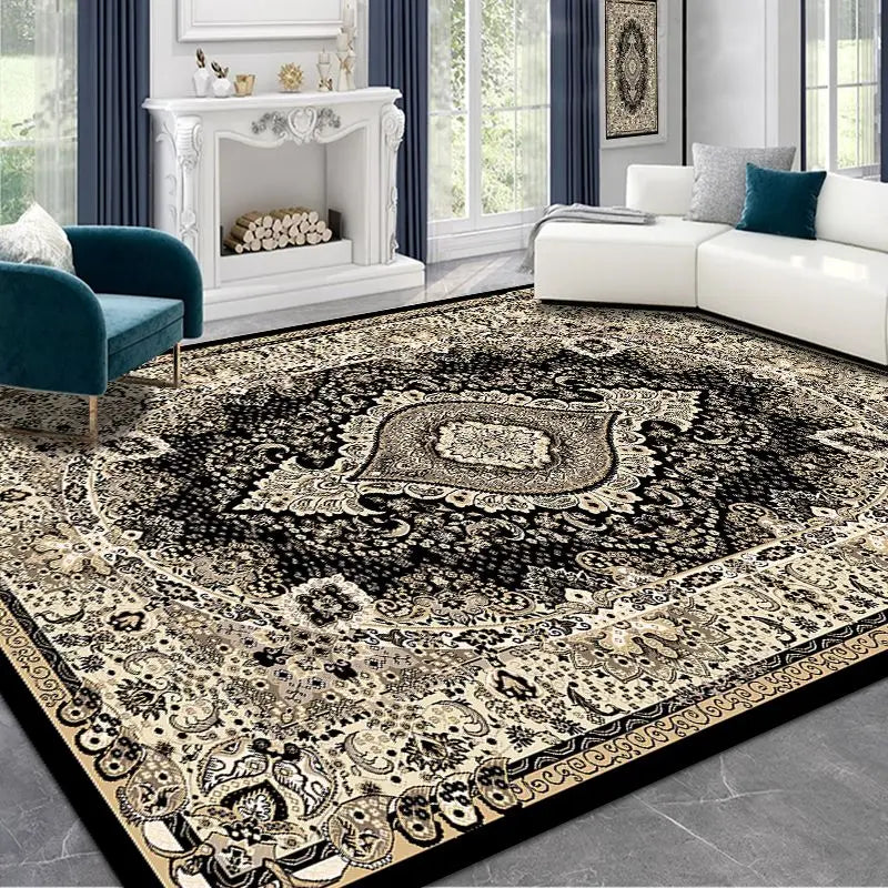Persian Style Carpet for Living Room Home Decoration Retro Lounge Rug Soft Bedroom Carpet Non-slip Bedside Mats Washable 200x300