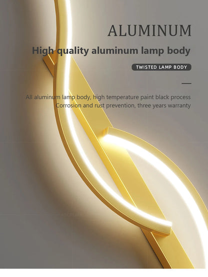LED Wall Lamp 60/80/100CM Smart Remote Control Adjustable Color Temperature Brightness Bedroom Bedside Living Room Wall Sconces