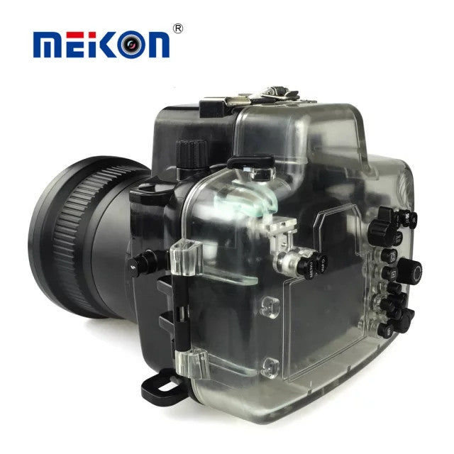 Meikon 40 M 130ft Waterproof Underwater Camera Housing Diving Kasus untuk Canon EOS DSLR 80D Digital Kamera Scuba Pakaian