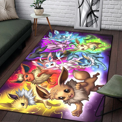 Pokemon Cartoon Carpet Rug for Living Room Bedroom Decoration Picnic Camp Kitchen Carpet Crawling Carpet Decoration