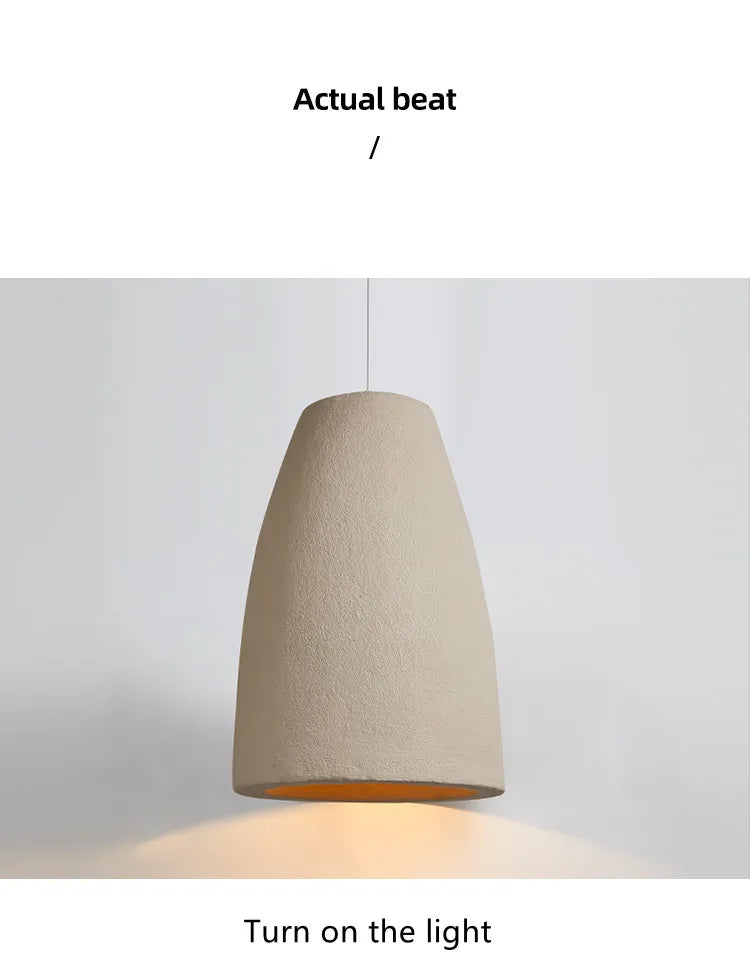 Wabi Sabi Restaurant LED Chandelier Light Bar Designer Bedroom Bedside Lamp Home Decor Cement Living Room Homestay Hanging Light