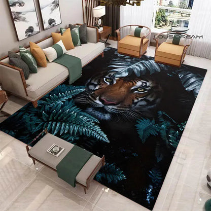 3D tiger printed carpet Fashion yoga mat Photography prop room decor  area rug  carpets for living room