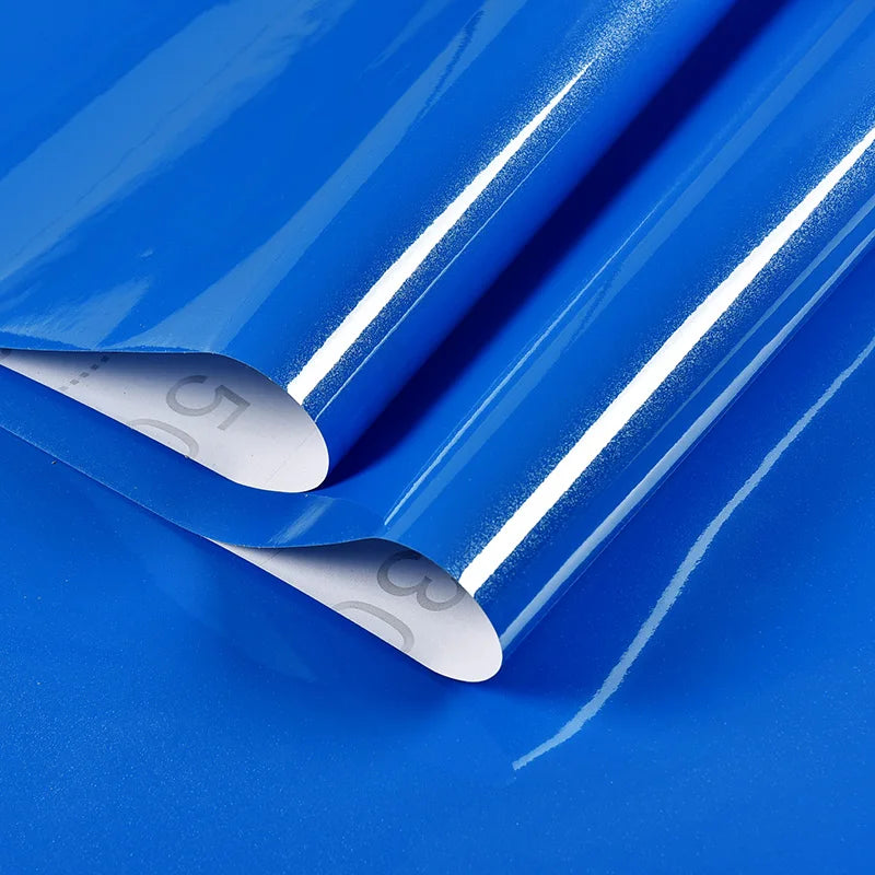 80cm Solid Color Decorative Film PVC Self Adhesive Wall Paper Furniture Renovation Stickers Kitchen Cabinet Waterproof Wallpaper