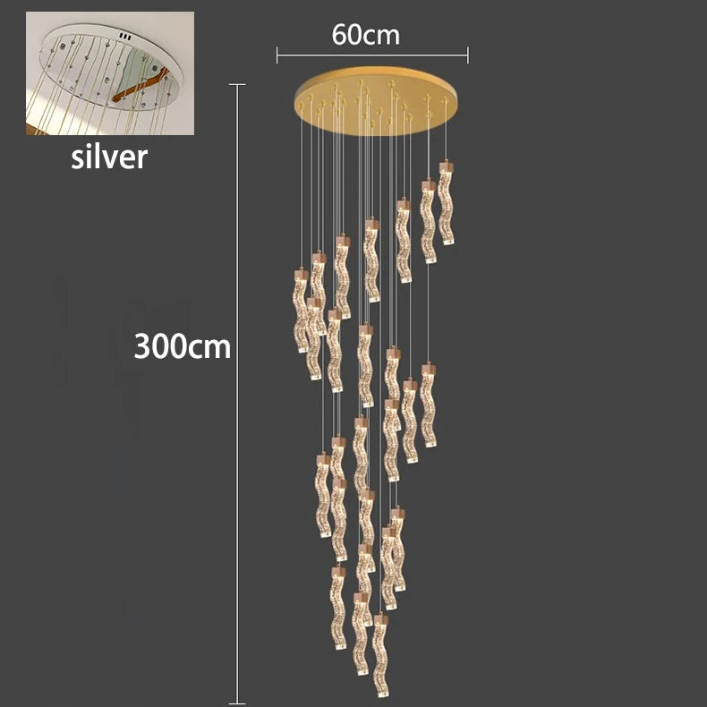 Nordic home decoration, stair chandelier, living room bedroom and dining room Pendant lights, ceiling light, indoor lighting
