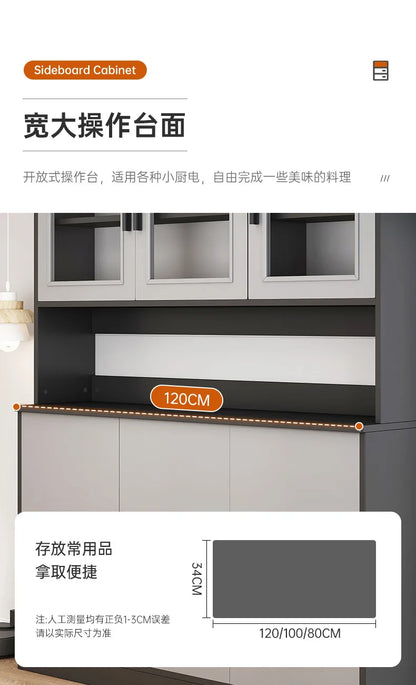 Modern Tall Minimalist Sideboard Buffet Slate Cupboard Living Room Furniture Entrance Hall Console Table Kitchen Storage Cabinet