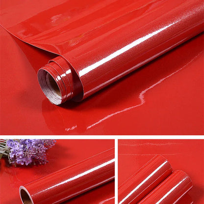 80cm Solid Color Decorative Film PVC Self Adhesive Wall Paper Furniture Renovation Stickers Kitchen Cabinet Waterproof Wallpaper