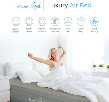 Luxury Twin Size Automatic Inflatable Mattress Camping air Bed with Carry Bags Manufacture Directly Supply
