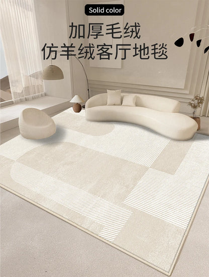 Modern Style Living Room Decoration Line Carpet Fluffy Soft Rugs for Bedroom Abstract Design Plush Rug Home Thickened Floor Mat