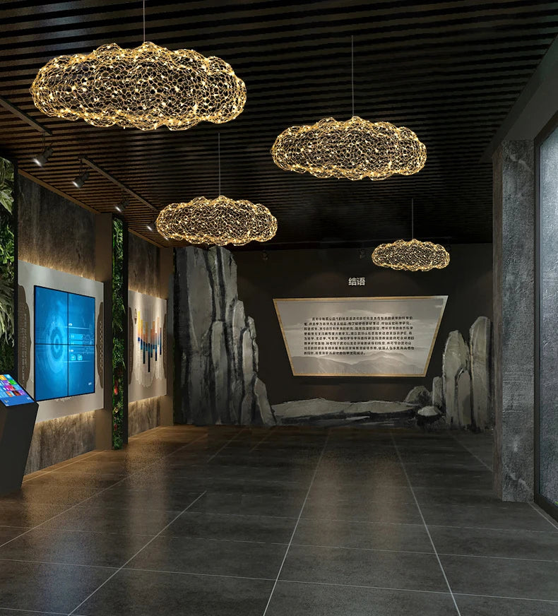 Modern Floating Cloud Lamp Hotel Restaurant Pendant Lights for Office Bar Lighting Art Design Suspended Light LED Luminaire