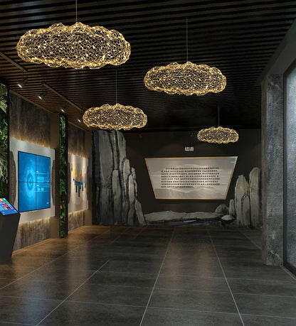 Modern Floating Cloud Lamp Hotel Restaurant Pendant Lights for Office Bar Lighting Art Design Suspended Light LED Luminaire