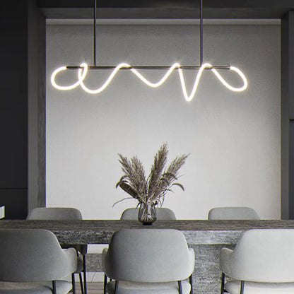 Post-Modern Restaurant Notes Long Hose Lamp Creative Bar Cafe Shop Art Front Desk Designer Chandeliers
