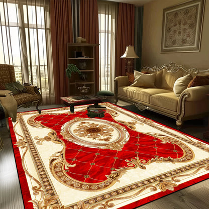European Style Large Size Carpets for Living Room Decorative Household Rug for Bed Room Washable Non-slip Floor Mat Customizable