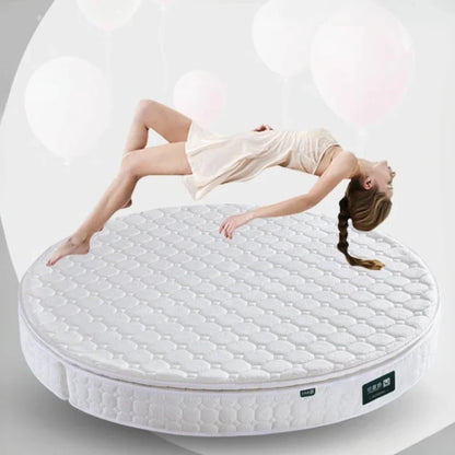Double Spring Round Mattresses Folding Hard Foldable Queen Round Mattress King Size Sleeping Colchon Plegable Bedroom Furniture
