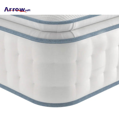 King or queen size gel memory natural latex foam silence and individual anti fatigue compress  pocket spring mattress