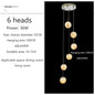 Modern Led Chandelier Glass Ball Dimmable for Staircase Living Room Pendant Lamps Home Decor Lighting Suspension Design Lusters