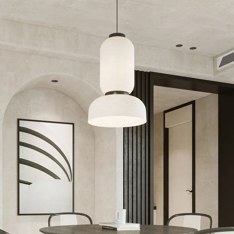 Wabi Sabi Style Rice Paper Chandeliers Japan Style Hanging Light for Ceiling Living Room LED Room Decor Lustre Pendant Lights