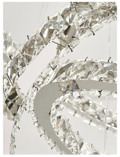 2024 Modern Crystal Ceiling Hanging Chandeliers for Living Dining Table Room Bedroom Lamps Home Decorations Pendant Light Lustre