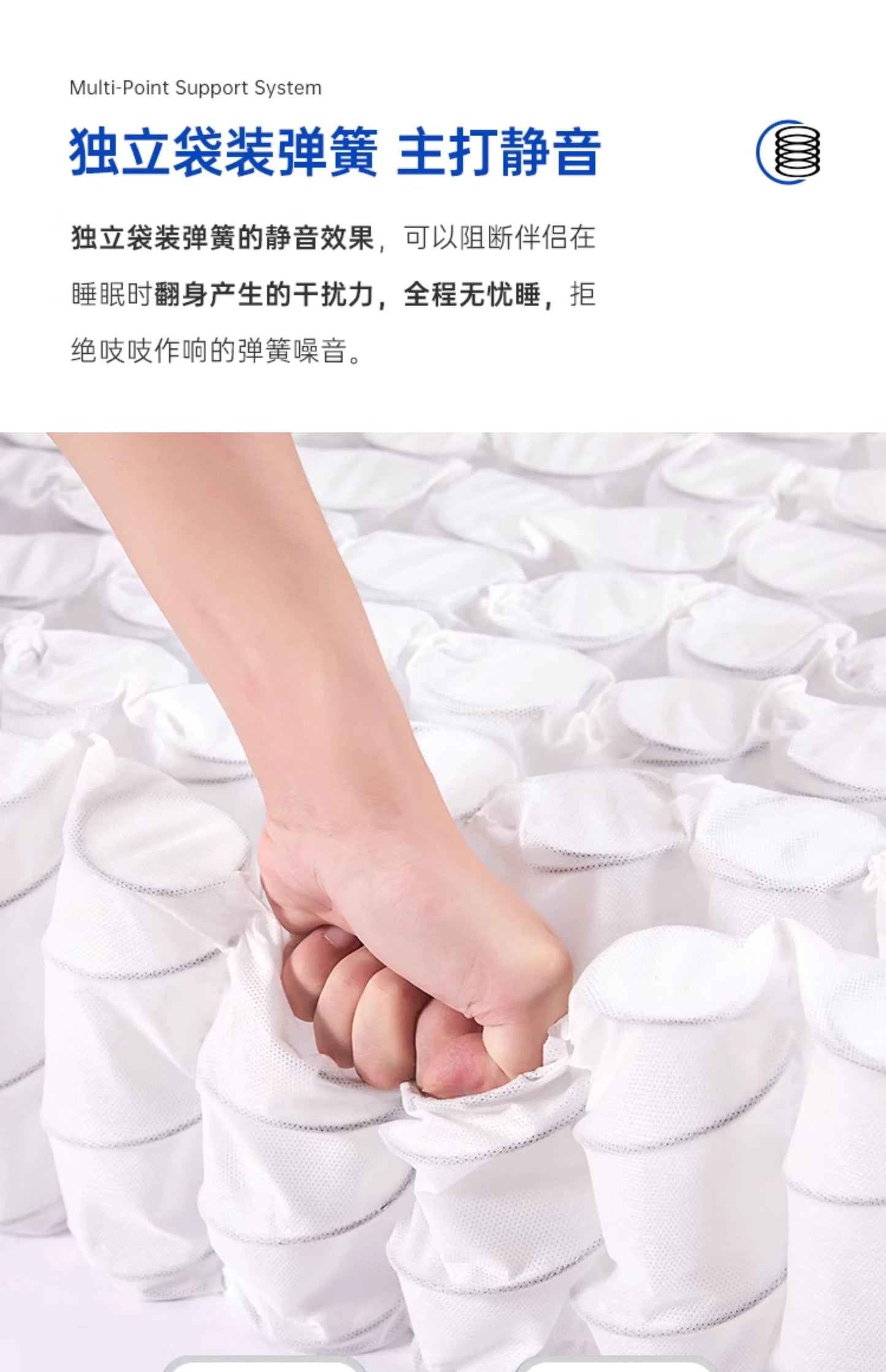 Molblly Soft Queen Mattresses High Quality Spring Sleeping Floor Mattresses Memory Foam Cozy Materasso Matrimoniale Furniture