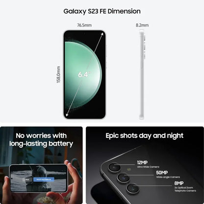 Samsung Galaxy S23 FE 5G S711U1 S711B S7110 6.4" AMOLED 8GB 128/256GB Snapdragon NFC Original  Android Cell Phone