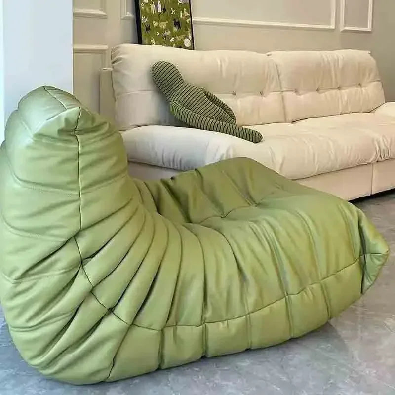 Fireside Chair for Adult Armless Floor Sofa Soft Comfy Lounge Chair Foam Sofa Accent Chair for Living Room Bedroom Bean Bag Sofa