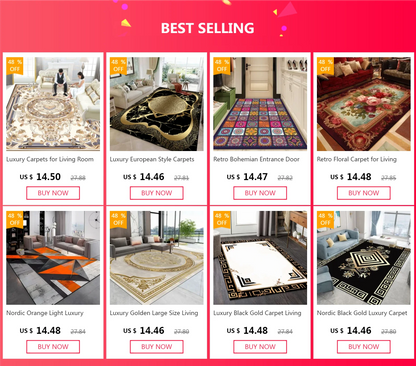 European Style Flower Carpet for Living Room Home Luxury Large Area Soft Rug for Bedroom Decor Non-slip Floor Mat Ковер Tapis