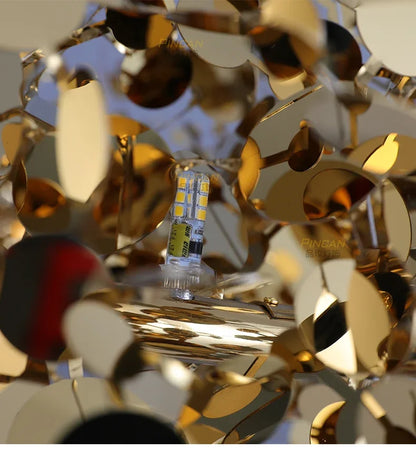 New Stainless Steel Chandelier Post -modern Shallow Luxury Living Room Restaurant Chandelier Gold/chromium Plating Chandelier