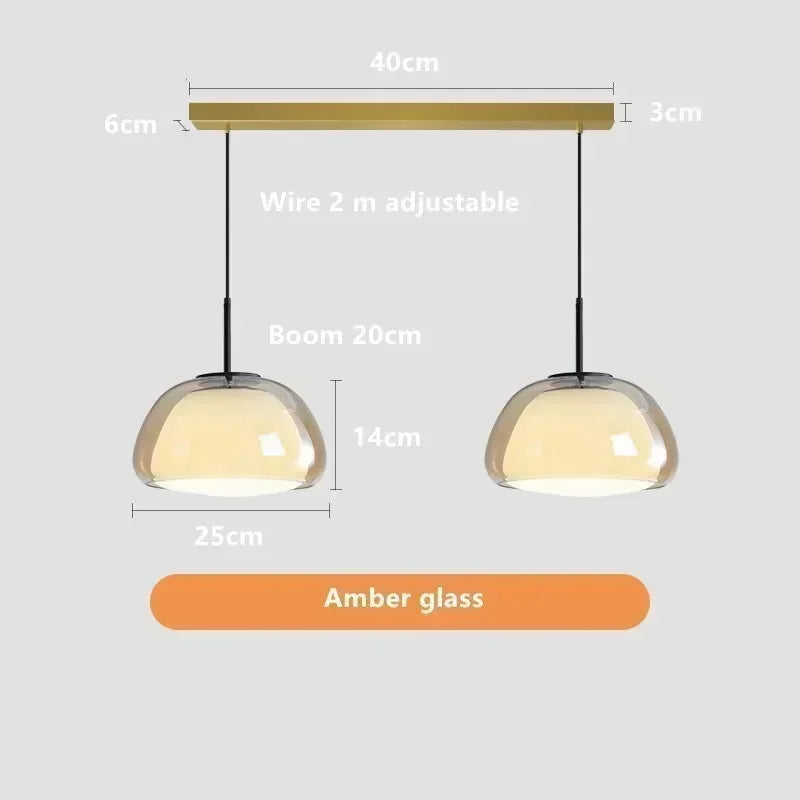 Lustre Glass Hanging Lamps Modern Luxury Home Decor Pendant Light Bedroom Living Room Kitchen Dining Table Cafe Suspend Fixture