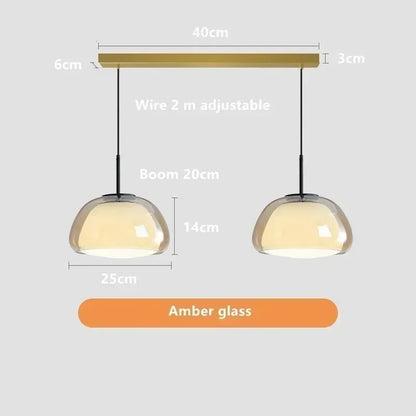 Lustre Glass Hanging Lamps Modern Luxury Home Decor Pendant Light Bedroom Living Room Kitchen Dining Table Cafe Suspend Fixture